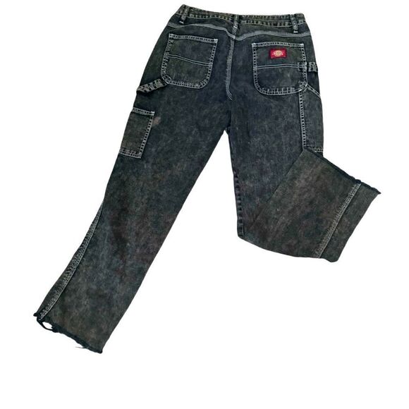 Dickies Black Acid Washed Cargo Jeans Size 5/27 - Picture 5 of 8